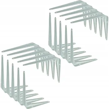 Bílý držák police 125 x 150 mm podpěra konzole pro nástěnnou polici loft