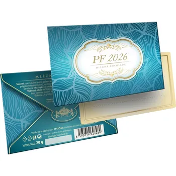 Čokoláda CARLA Čokoládová obálka mléčná čokoláda PF 2026 modrá 32 % 20 g