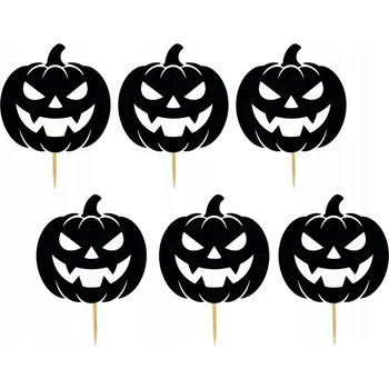 Obraz TOPPER NA DORT A MUFFINY HALLOWEEN DUCHOVÉ DÝNĚ KOČKA SET TOPPERY 6 ks #11