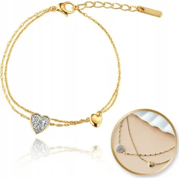 Náramek ECARLA náramek na ruku z chirurgické oceli pozlacený BST1549