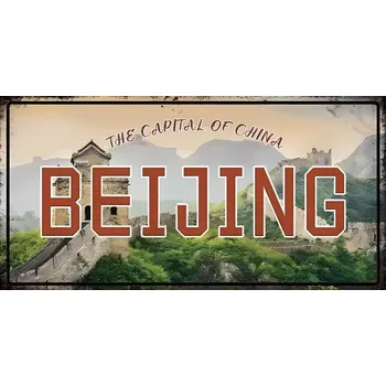 Plechová cedule Ceduľa značka Beijing 30x15cm