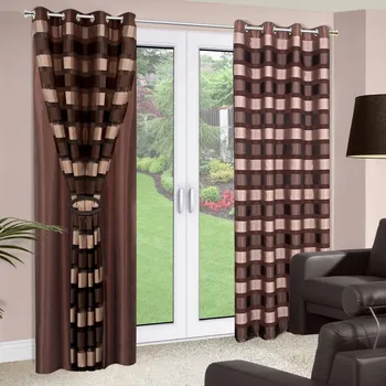 Obraz Závěs 140x250 Eurofirany 180/2 hnědá+přírodní