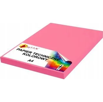 Kancelářský papír Technický papír A4 160g, růžový bonbónový, 50 listů