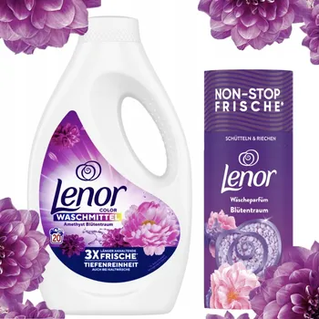Prací gel Zestaw Lenor prací gel a perličky Amethyst na 20 praní 1 l ORIGINÁL