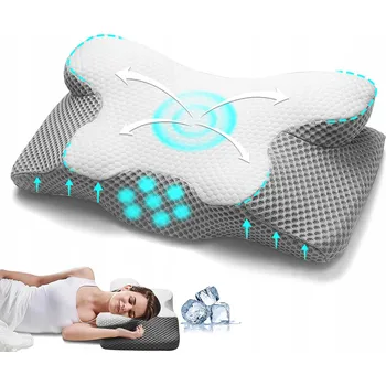 Polštář Ortopedický polštář pro spaní na boku a na zádech, PROFILOVANÝ, paměťová pěna MEMORY