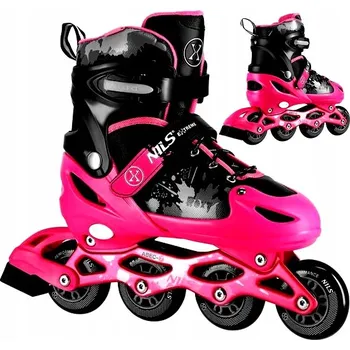 Kolečkové brusle Nastavitelné Brusle 2v1 NILS EXTREME ROXY černé, Vel S 31-34, Trénink