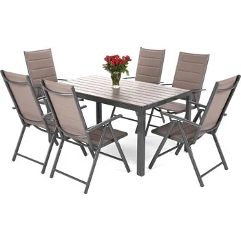 Zahradní nábytek Ibiza 6+1 grey/taupe