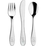 Nerezový dětský příbor ve stříbrné barvě 3 ks – Orion ID_1537314