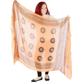 Šála Sarong / pareo / plážový šátek Sounds of the Sun - Salmon, Sittar.cz