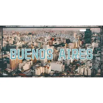 Plechová cedule Ceduľa značka Buenos Aires 30x15cm
