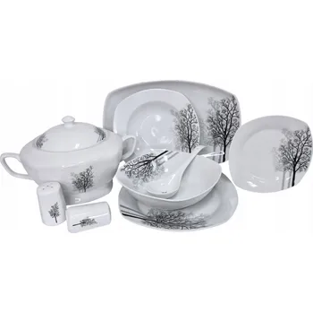 Talíř Jídelní servis sada talířů jídelní souprava pro 12 osob porcelán