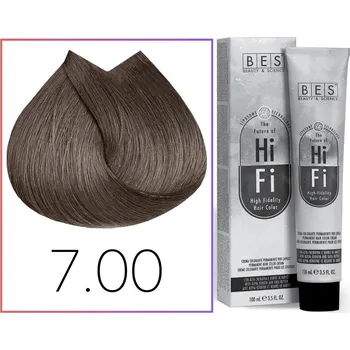 Barva na vlasy BES Hi-Fi Color tónovací krém na vlasy 7.00 Intenzivní blond 100 ml