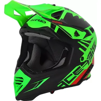 Helma na motorku ACERBIS přilba X-TRACK 22-06 fluo zelená/černá