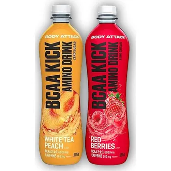 Aminokyselina Body Attack BCAA Kick 500ml red berries
