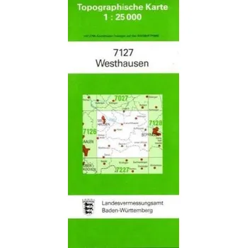 Topographische Karte Baden-Württemberg Westhausen