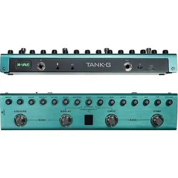 Klasická kytara M-Vave Tank-G dobíjecí multiefektový pedál pro kytaru 36 upravitelných presetů Kovové tělo Digitální simulace zesilovačů a reproboxů