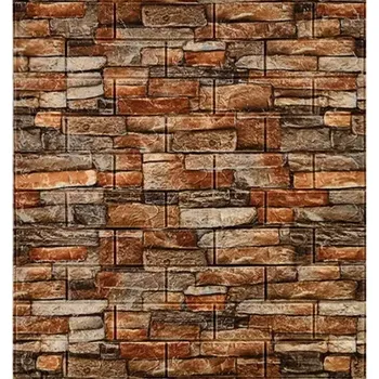 Úložný box Samolepicí panely 3D cihlové tapety - 1x kus 77 cm x 70 cm (0,54 m2) cihla #3 (Panely jsou samolepicí, nevyžadují tedy použití lepidla, a proto - jde o rychlou, čistou a příjemnou práci, kterou zvládnete sami, aniž byste museli najímat montážní týmy. Papí