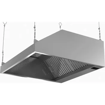 Digestoř Nástěnná nerezová digestoř s filtrem a osvětlením 120 × 80 cm