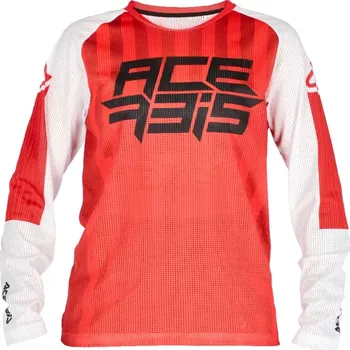 Moto dres Acerbis dres J-WINDY FIVE KID VENTED červená/bílá