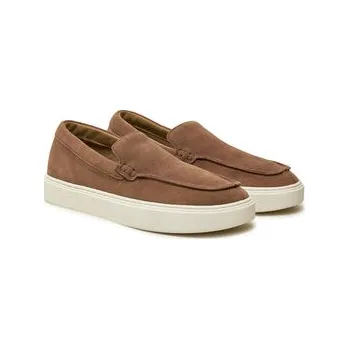 Dámské mokasíny Calvin Klein Mokasíny Moccasin Suede HM0HM01794 Hnědá 45