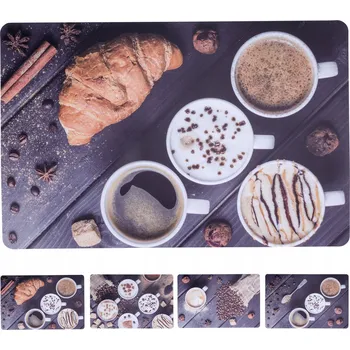 prostírání Plastový podnos, KÁVA 43,5x28,5 cm, mix 4 dekorů