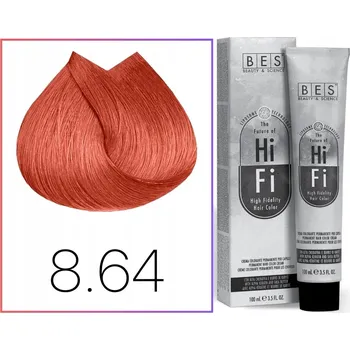 Barva na vlasy BES Hi-Fi Color krém na vlasy 8.64 Červeno Měděná Světlá Blond