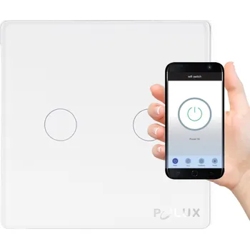 vypínač Dvojitý dotykový vypínač Polux bílý 314345
