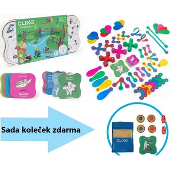 ostatní stavebnice CLIXO Classroom - magnetická stavebnice 100 kusů