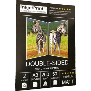 Fotopapír Fotografický papír oboustranný A3 260 g/m2 pro fotografie matný 50 ks