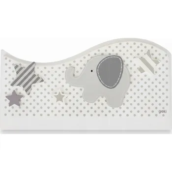 Věšák DŘEVĚNÝ VĚŠÁK NA OBLEČENÍ SZARY SŁOŃ WIESZACZEK NA ŚCIANĘ 29x16x4,5 CM