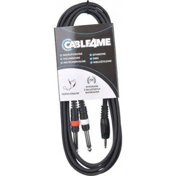 Audio kabel Kabel jack 6,3 mm - jack 6,3 mm Cable4me 5907780144892 3 m