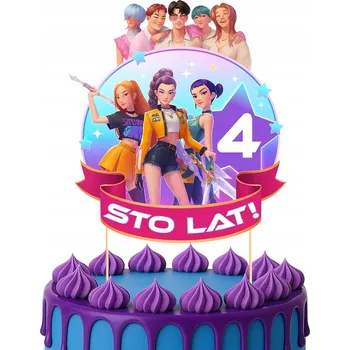 Obraz TOPER NA DORT TOPPER LOVKYNĚ DÉMONŮ STO LET! DEMON HUNTERS HUNTRIX 4 ROKY