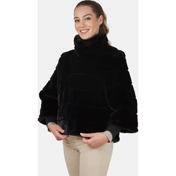 Dámská zimní obuv Baťa krátký textilní kožíšek s pletenými rukávy černé, vel. M 9796377