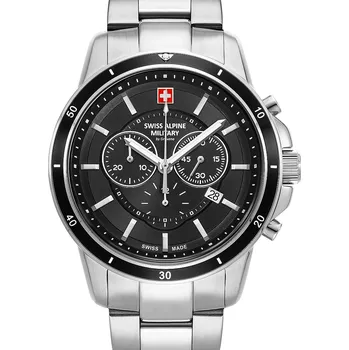 Hodinky Swiss Alpine Military 7089.9137 Chronograph Mens Watch 44mm 10ATM