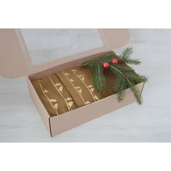 Sada ručníků a osušek Dárkový balíček ručníku a osušky HELIX hnědý