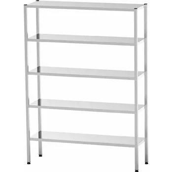 Dílenský regál Nerezový regál 5policový 100 × 50 × 180 cm