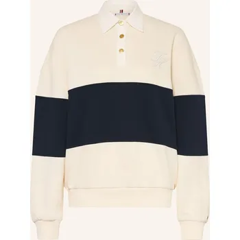 Dámská košile Tommy Hilfiger Dámské Rugbyové Tričko, bílá / tmavě modrá, 40