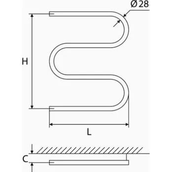 Sušák na prádlo Sušák na ručníky Elonika EN400S, 60 x 50 cm