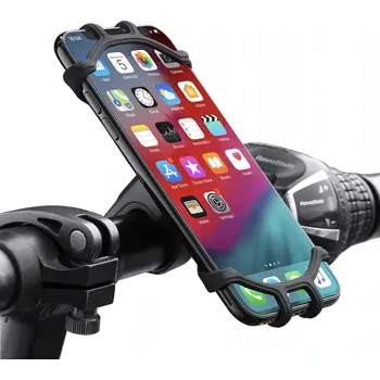 UNIVERZÁLNÍ gumový TELEFONNÍ DRŽITEL pro kolo nebo motocykl / hol23 (UNIVERZÁLNÍ TELEFONNÍ DRŽITEL. vhodný pro všechny modely mobilní telefony od 4'' do 6,5''. Silné a stabilní uchopení telefonu. Má regulaci, díky níž můžete telefon jednoduše zavěsit a im