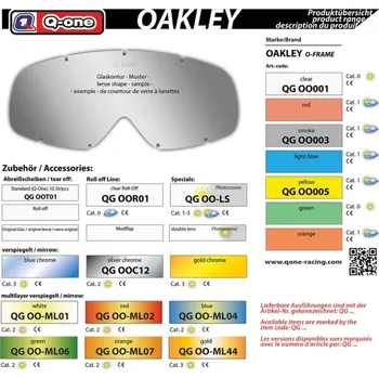 Q-One sklo Oakley O-Frame silver chrome - chrom/stříbrná