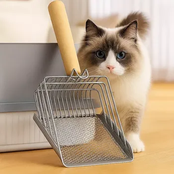 Chovatelství Velká kovová lopatka na kočičí toaletu (chovatelské potřeby)