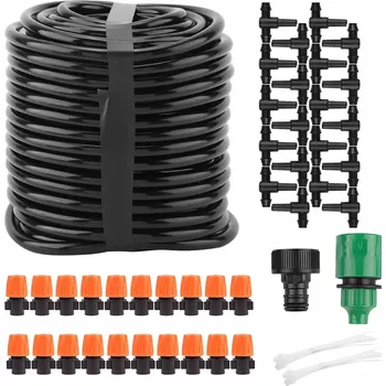 Úložný box Zahradní mlžicí systém 20m – 20 trysek, ochlazení vzduchu, zavlažování rostlin a trampolíny (20 ROZSTŘIKOVACÍCH TRYSEK - vysoce kvalitní trysky vytvářejí velmi lehkou a jemnou vodní clonu, která kontroluje okolní teplotu a umožňuje její účinné snižování. 