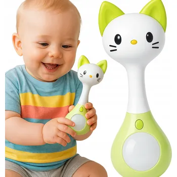 Hola Chrastítko s kousátkem melodie světlo zvuk kočička