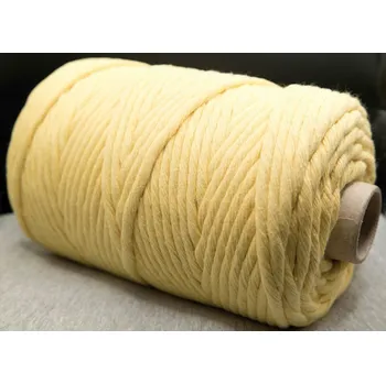 Příze Macrame - žlutá - průměr 0,3 cm - návin 100 metrů