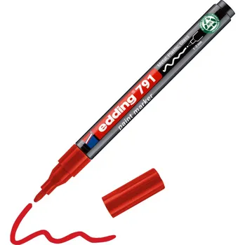 Lakový popisovač Edding 791 PCR, 1-2mm, červená