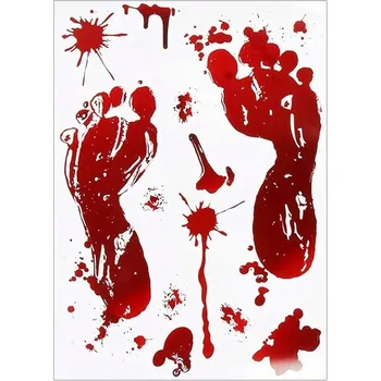 Party dekorace HALLOWEENSKÉ FÓLIOVÉ SAMOLEPKY STRAŠIDELNÉ DEKORACE OKENNÍ DEKORACE SADA 12 KS