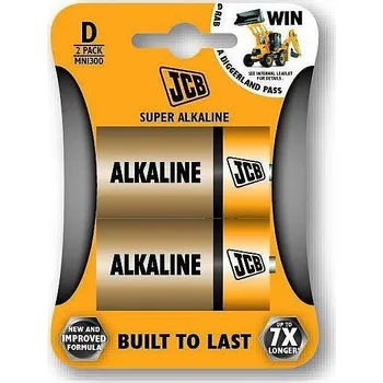 Článková baterie Alkalické baterie JCB LR20 / D, blistr 2 ks