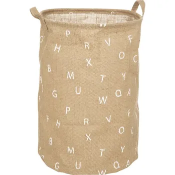 Úložný box Koš na hračky Abeceda z juty