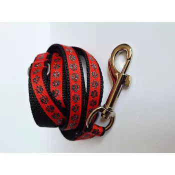 Vodítko pro psa Sunrise Of Freedom vodítko pro psa - Paws délka 1,5m/ šíře 15 mm červená