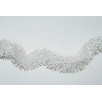 Vánoce Řetěz vánoční 1,8 m/5 cm bílá duha